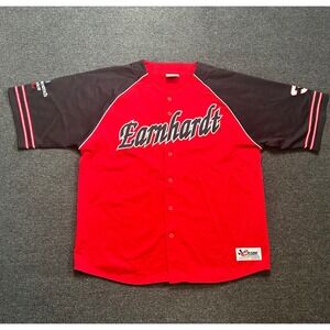 Chase Authentics Dale Earnhardt NASCAR Jersey Red Black Mens XL Baseball Racing